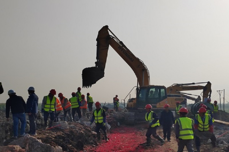 南宛河南涝河治理工程总平面示意图