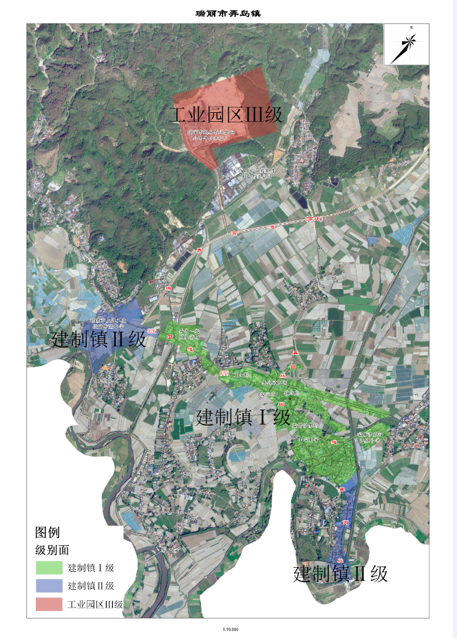 瑞丽市弄岛镇城镇土地使用税土地计税等级及征收范围参考图