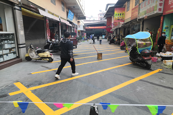 联合多部门对台丽农贸市场进行消防安全整治工作1